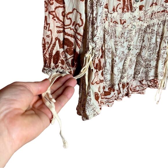 Free People Henna & Floral Design Tunic Top - Picture 7 of 12